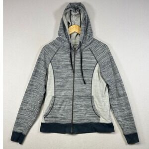 Aventura Y2K Organic Cotton Blend Heathered Full Zip Hoodie Jacket Womens Size L